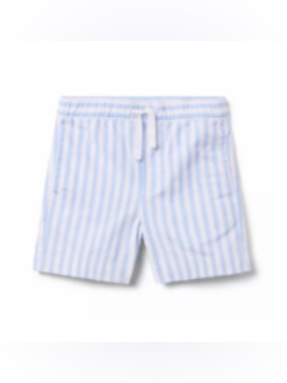 Janie and Jack Light Blue & White Stripe Drawcord Shorts
